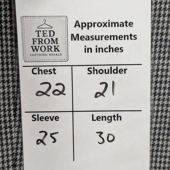 Vintage 80s Houndstooth Wool Blazer Men 42R USA Made Union ACTWU Sport Coat - Picture 7 of 7